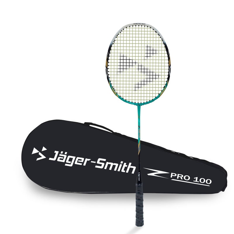 Jager_Smith Jager-Smith ZP100GW Green White Badminton Racquet with Isometric Head and Graphite Shaft with Full Cover for Beginners and Intermediate Players (Made in India) - Image 5