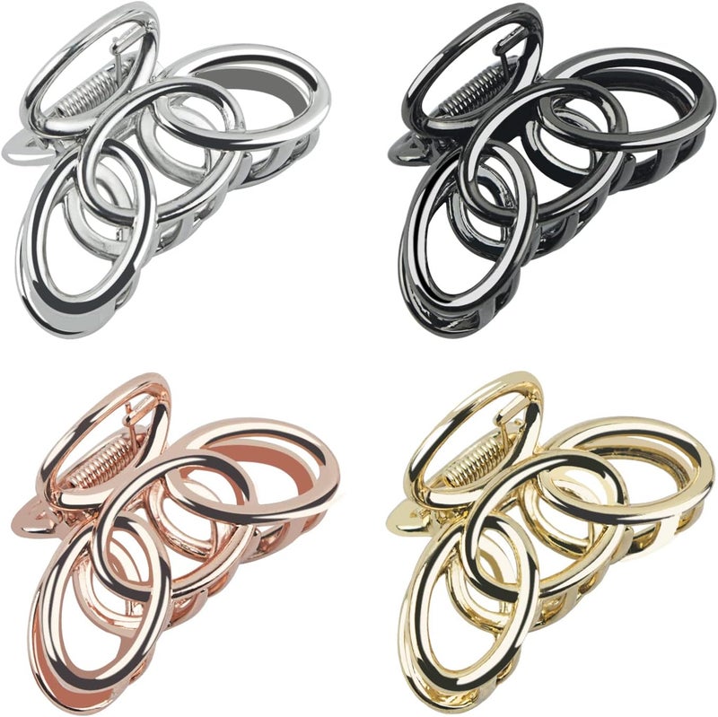 Metal grip clip is suitable for fine soft to coarse hair non-slip strong clip color 4PCS - Image 1