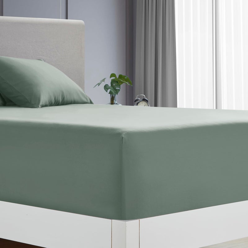 Clara Clark Flex Top King Sheets - Hotel Luxury 6 Piece Bed Sheets for Top Split King Bed - Soft Bedding Sheets & Pillowcases, Head Split King Size. New Sage Green - Image 4