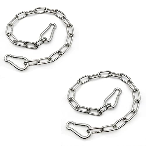MIKMAYTOO 2 PCS Heavy Duty Stainless Steel Chain 550LB Capacity for Punching Bags Hanging Chair Hammocks Swing Trapeze Yoga (20, 4MM-2 PCS) - Image 5