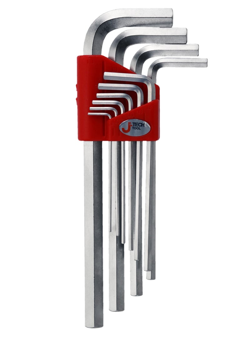 jetechtool Jetech 10-Piece Hex Key Wrench Set, Metric, Heat-Treated, L-Style, Flat Plated, Premium Alloy Steel, 1.5mm to 12mm Allen Key Set - PL-C10 - Image 1