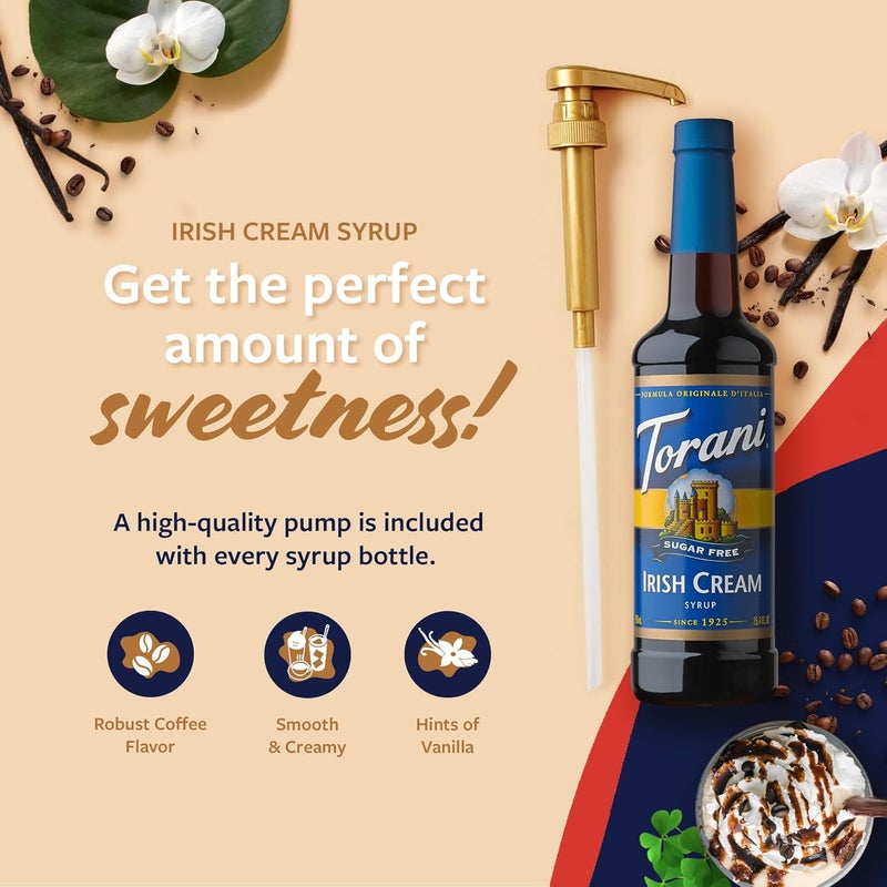 Torani Sugar Free Irish Cream Syrup with Pump - Image 3