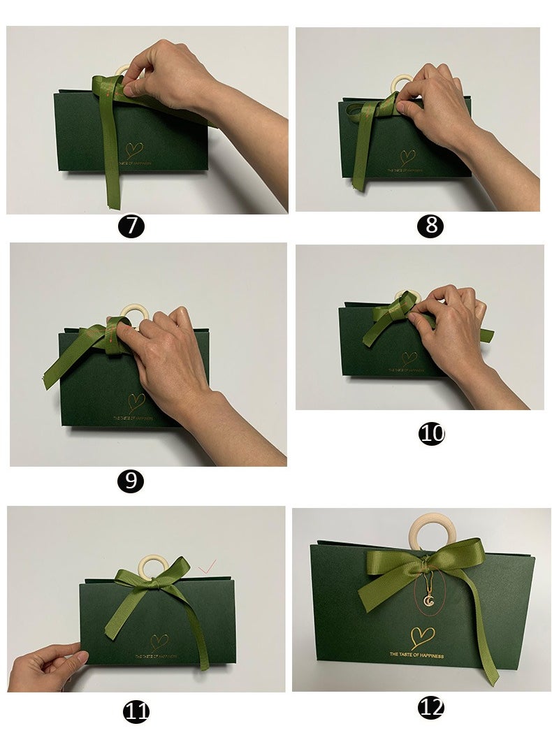 Generic - Small Gift Box for Ladies with Ribbon and Wooden Handle Homemade with Thought - Image 1