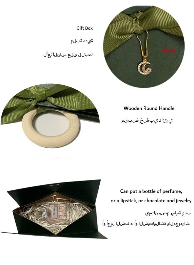 Generic - Small Gift Box for Ladies with Ribbon and Wooden Handle Homemade with Thought - Image 1