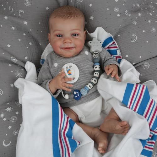 CHAREX Lifelike Reborn Baby Dolls Boy  18 Inch Real Life Realistic Newborn Doll with Handmade Soft Cloth Body Comes with Accessories  Gift for Kids Ages 3 - Image 5