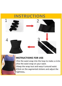 Cuken 3M Waist Trainer for Women Lower Belly Fat, Slimming Tummy Wrap Belt Adjustable Comfortable Back Braces for Lower Back Pain Relief Abdominal Body Slimming Belt For Flat Tummy Belly Slimming Belt Sweat Band, Non-Slip  - Image 2
