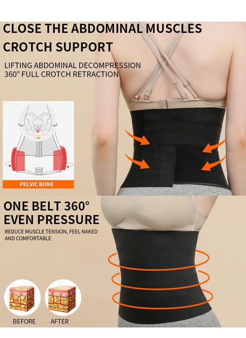 Cuken 3M Waist Trainer for Women Lower Belly Fat, Slimming Tummy Wrap Belt Adjustable Comfortable Back Braces for Lower Back Pain Relief Abdominal Body Slimming Belt For Flat Tummy Belly Slimming Belt Sweat Band, Non-Slip  - Image 5