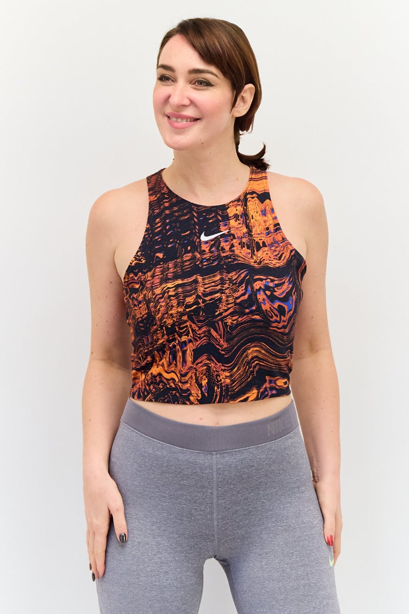 Nike تي شيرت تدريب بلا أكمام ضيق للنساء، متعدد الألوان - Image 1