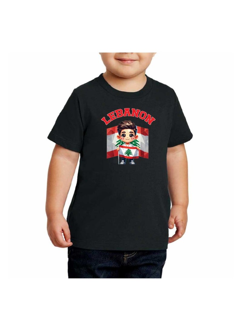 Lebanese Kids Boys T-Shirt Classic Round Neck And Short Sleeve Cotton Tshirt-Lebanese Boys T-Shirt Ideal For Daily Wear And Events - Image 1