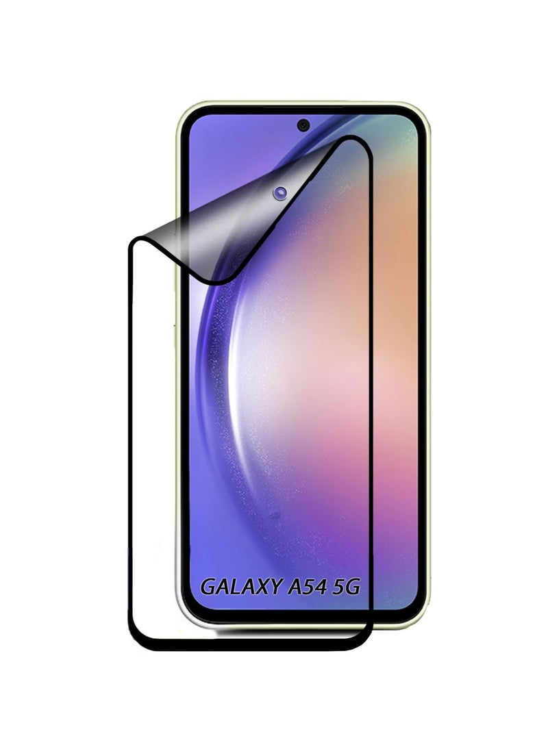 غشاء سيراميك لهاتف سامسونج جالكسي A54 واقي شاشة مضاد للتوهج ومضاد لبصمات الأصابع بتقنية اللمس ثلاثي الأبعاد، سطح غير لامع، غشاء نانو سيراميكي لهاتف جالكسي A54 5GCeramic شفاف/أسود - Image 1
