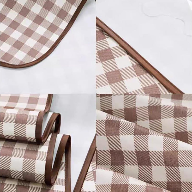 Wind Tour Waterproof Picnic Blanket with Carry Strap - Foldable Sandproof Outdoor Mat for Camping, Beach, Park - 59" x 71",Coffee Grid (Single Mat) - Image 5