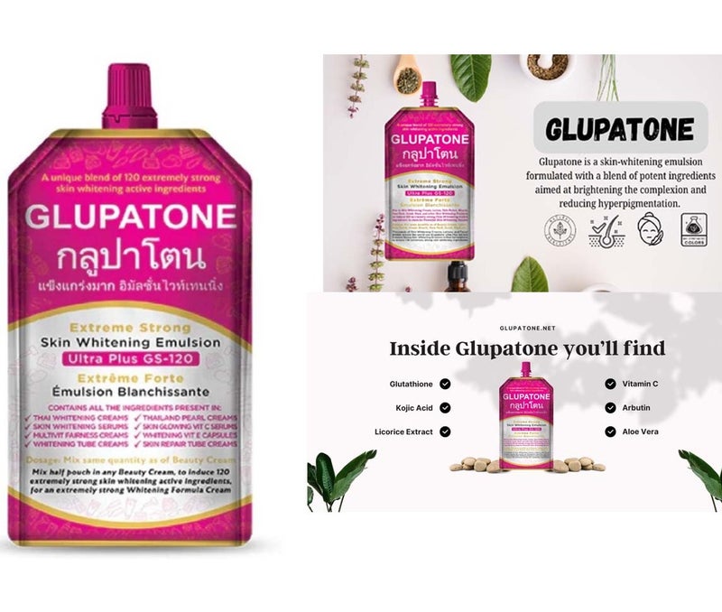 Glupatone Extreme Strong Whitening Emulsion Ultra Plus GS-120 For Face & Body 500ml - Image 1