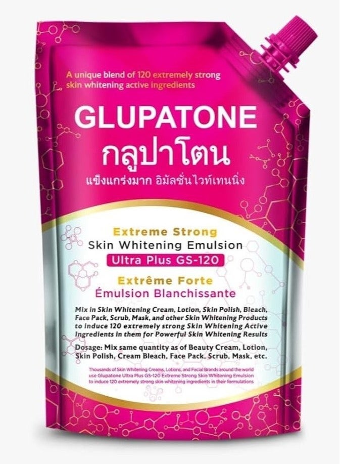 Glupatone Extreme Strong Whitening Emulsion Ultra Plus GS-120 For Face & Body 500ml - Image 2