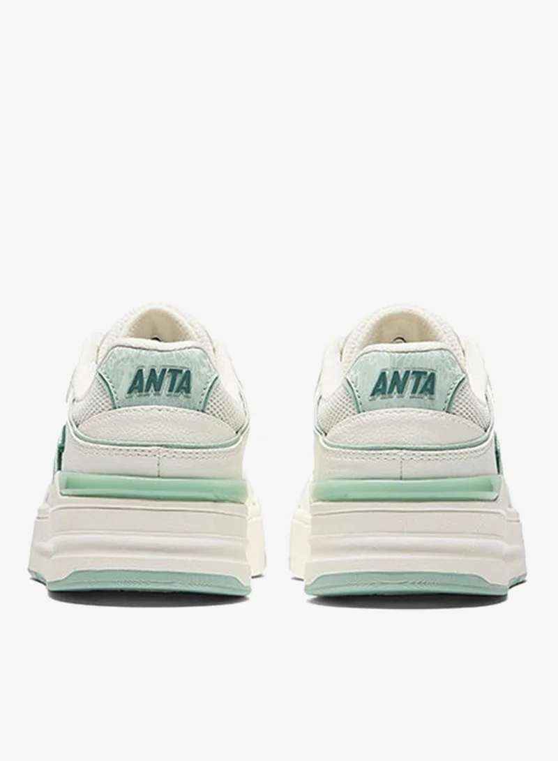 Anta  Stree LT 2 Skater sneakers | Classic Color-Block Trendy Women Low-Top White for Women | Best Price UAE