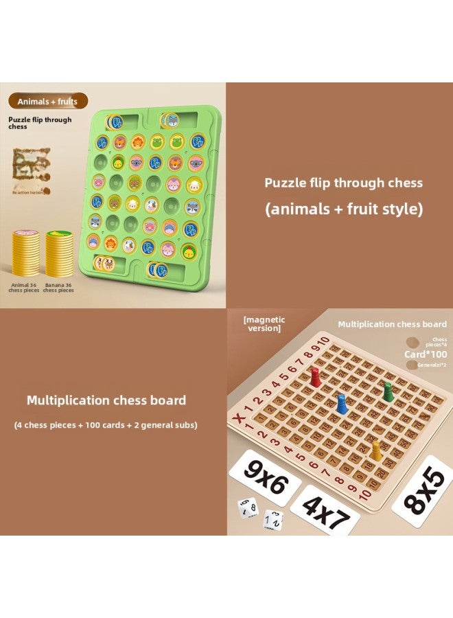 Children's Flip Chess, Two-Player Battle Game, Special Attention Training, Parent-Child Interactive Toy