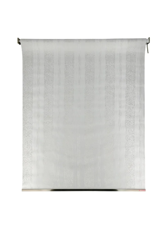 Micasa Rectangular Side Chain Lisbon Jacquard Blackout Roller Blind Silver 120 x 200 cm