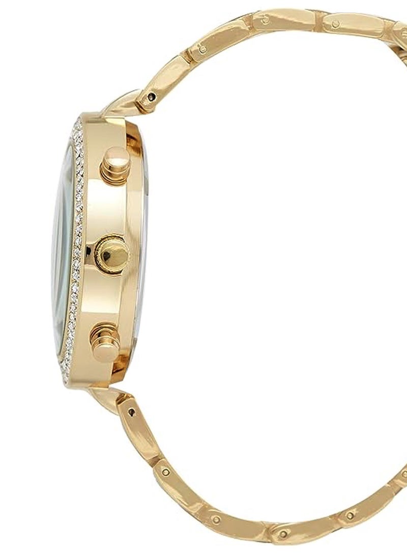 U.S. Polo Assn. U.S. Polo Assn. Women's Quartz Watch, Analog Display and Gold Plated & black Strap USC40061  - Image 4