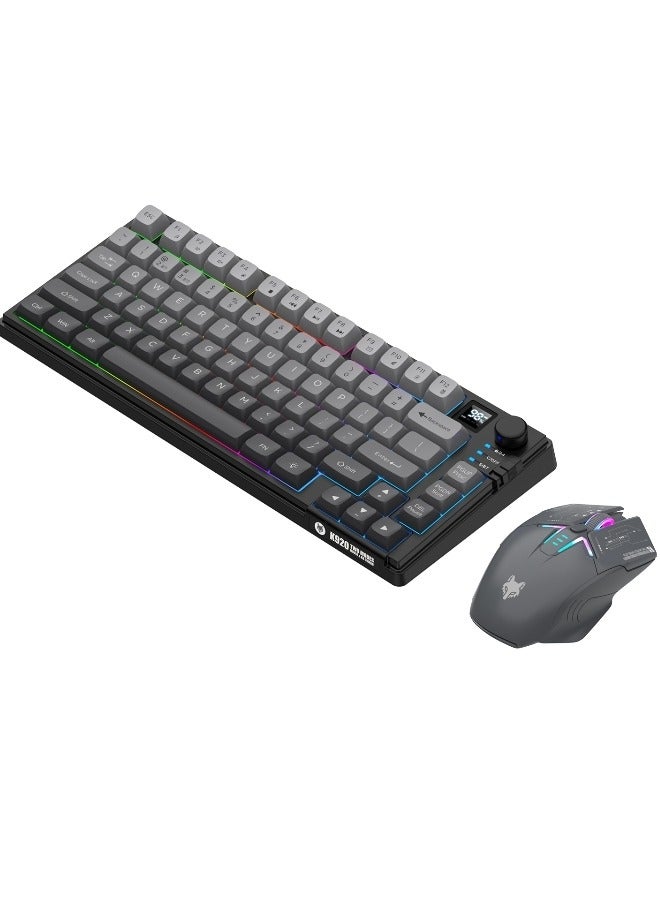 XUNFOX Wireless Gaming Keyboard and Mouse Combination, Glowing Mechanical Feel Keyboard, Ergonomic RGB Optical Mouse, for Gaming/Business  - Image 2