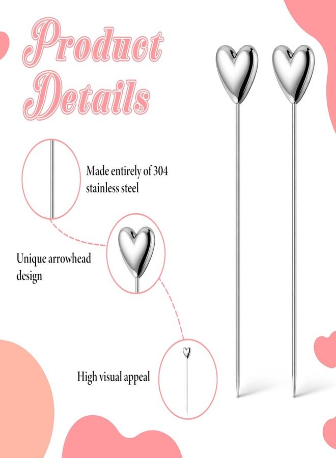 Yuomeaz 6 PCS Metal Cocktail Picks, Reusable Skewers Olive Sticks for Martinis 304 Stainless Steel Garnish Picks Cocktail Toothpicks Martini Skewers for Drink Appetizers Fruit Barbecue Bloody Mary Drinks - Image 3