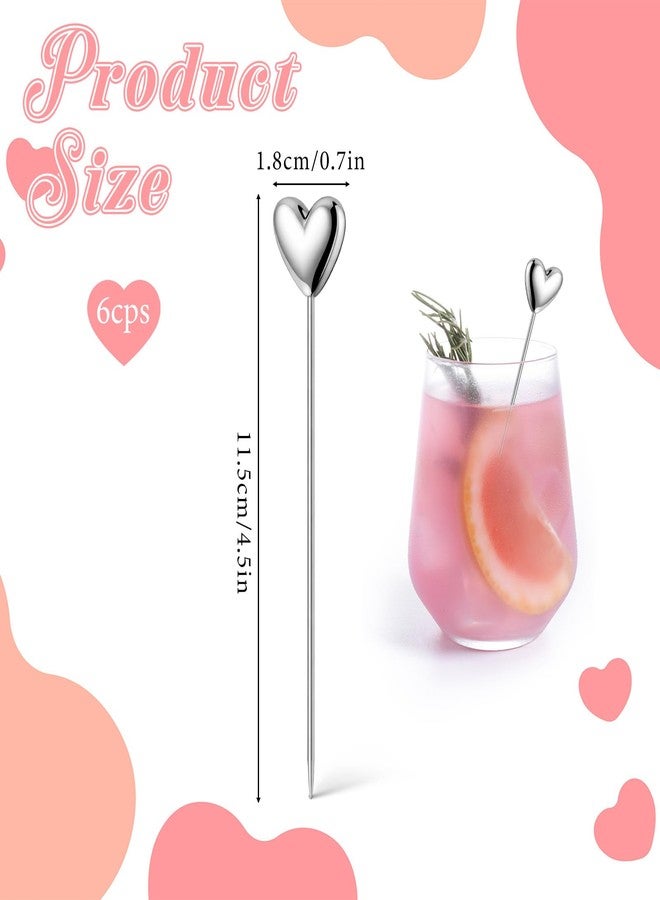 Yuomeaz 6 PCS Metal Cocktail Picks, Reusable Skewers Olive Sticks for Martinis 304 Stainless Steel Garnish Picks Cocktail Toothpicks Martini Skewers for Drink Appetizers Fruit Barbecue Bloody Mary Drinks - Image 2