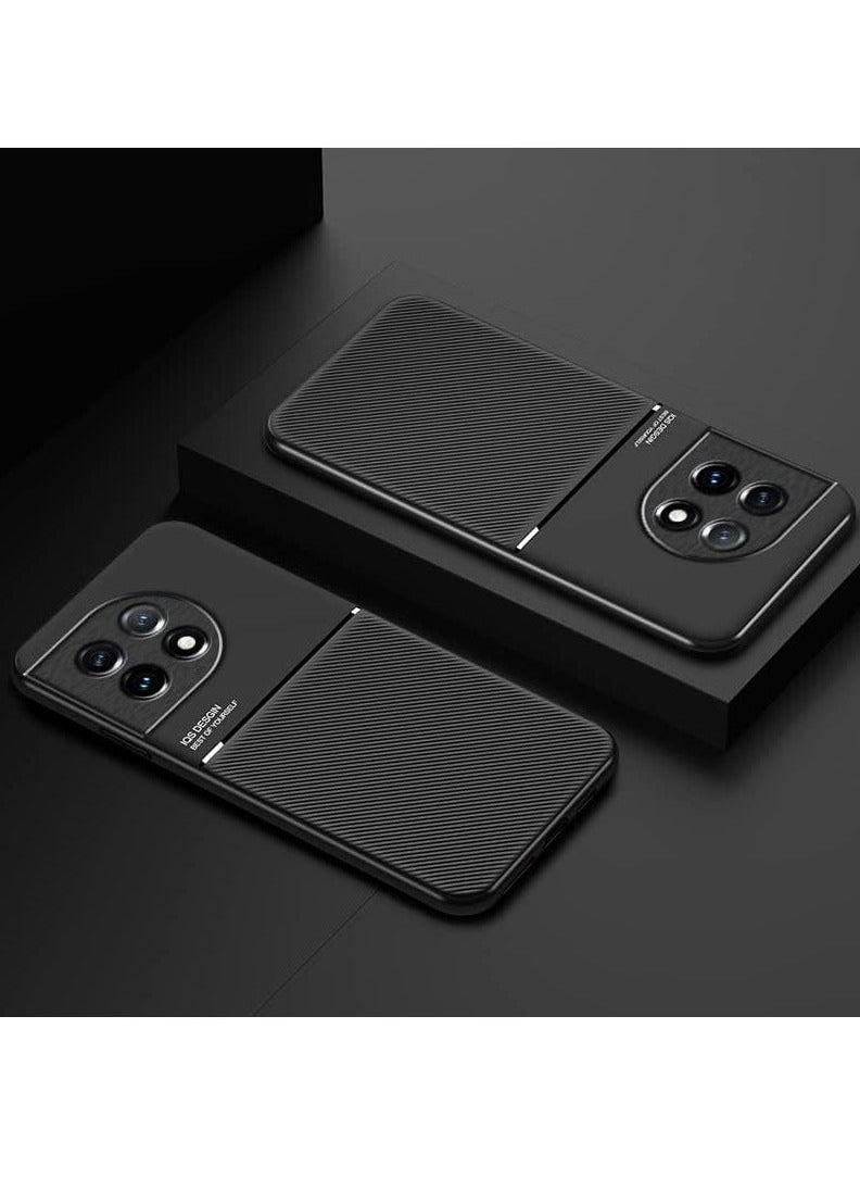 Case Compatible with OnePlus 11 Luxury PU Leather Texture Silicone Phone Protective Cover for OnePlus 11 - Image 2