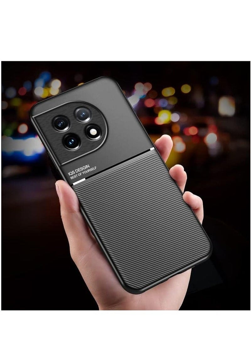 Case Compatible with OnePlus 11 Luxury PU Leather Texture Silicone Phone Protective Cover for OnePlus 11 - Image 5