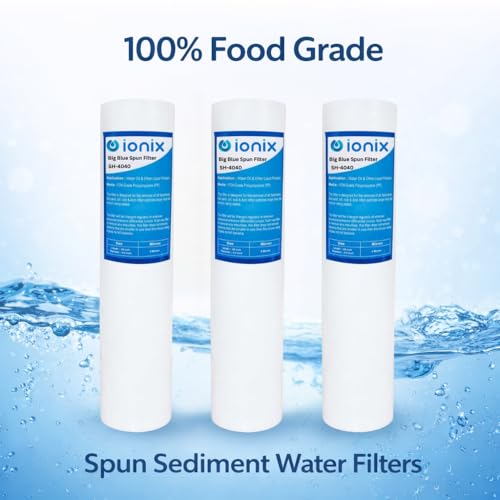IONIX Whole House Water Filter Spare Filter Cartridge, Jumbo Spun Filter, Big Blue Spun Filter 20 inches, 4.5 Inches OD, Big Blue Filter 20 inch (Pack of 3) - Image 5