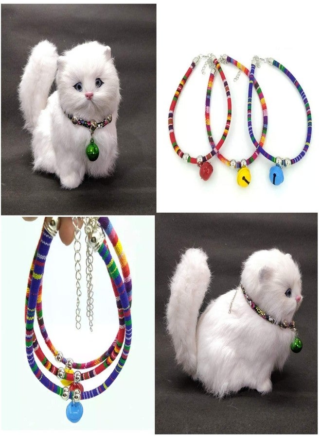 PETLICIOUS & MORE قلادة قطط من بيتليشوس آند مور مع جرس، إكسسوارات للقطط الصغيرة (عبوة من 6 قطع) - متعددة الألوان - Image 1