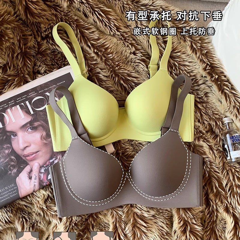 Plus Size Seamless Minimizer Bra for Women, Thin Cups, Push-Up, Gathers Side Fat, Prevents Sagging, Smooth Finish