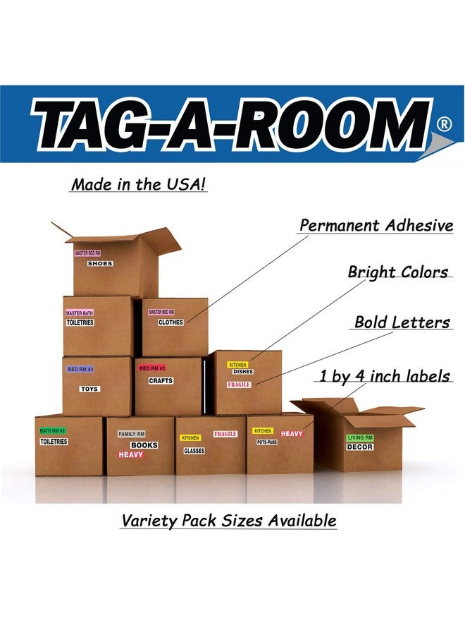 Tag-A-Room Home Moving Labels Color Coded Packing Stickers (140Home) - Image 4