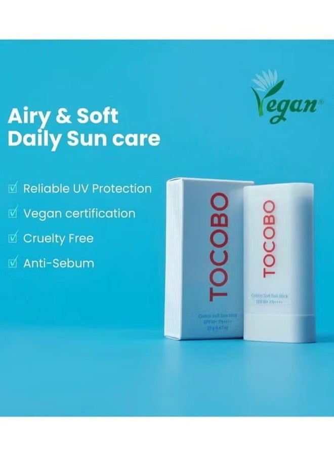 Tocobo Cotton Soft Sun Stick, Apply Sunscreen Stick, Hydrate, Oil control, Brighten and Lightweight SPF50+ PA++++ - 19g / 0.67oz - Image 4