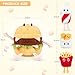 SuzziPals 4in1 Hamburger Plush Toys with Baby Plushies 4pcs Set Stuffed Animals Surprise Inside Soft Squishy Cheeseburger Pillow Plushies Decor Cuddly Stuffed Toys Gift for Kids Adults - Image 4