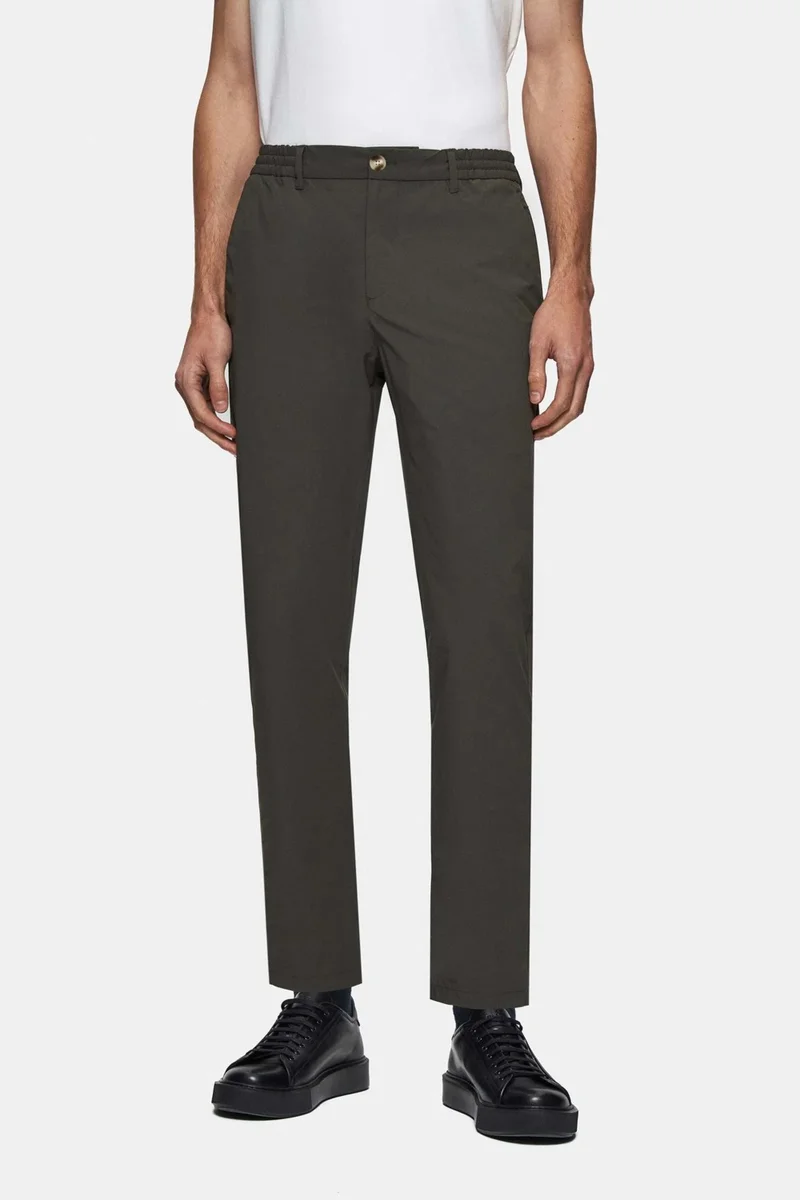 D'S DAMAT D'S Groom Ds Groom Relaxed Fit Khaki Dobby Thin and Light RPT Jogger Pants