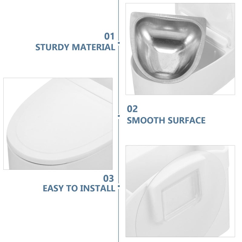 Retro Toilet Shaped Wall Mounted Ashtray With Lid Indoor Bathroom Ash Holder - Image 4