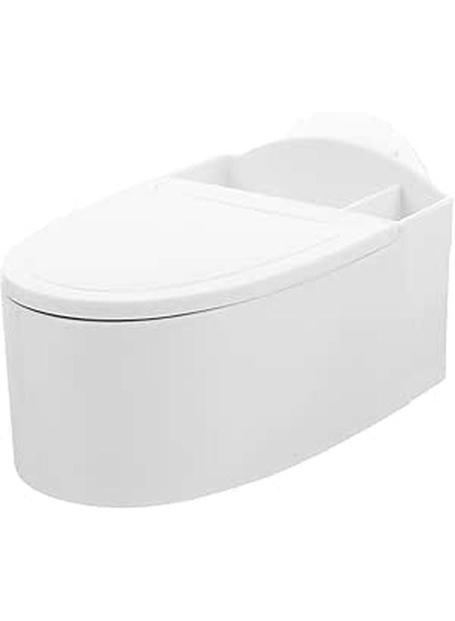 Retro Toilet Shaped Wall Mounted Ashtray With Lid Indoor Bathroom Ash Holder - Image 1