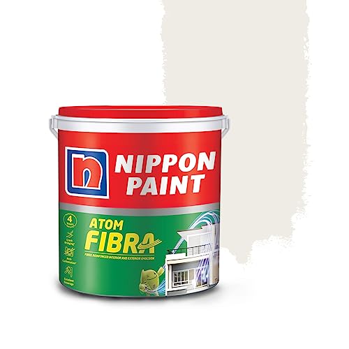 Nippon Paint Atom Fibra 2 In 1 Interior & Exterior Emulsion 1 L Off White (Sail) - Image 1
