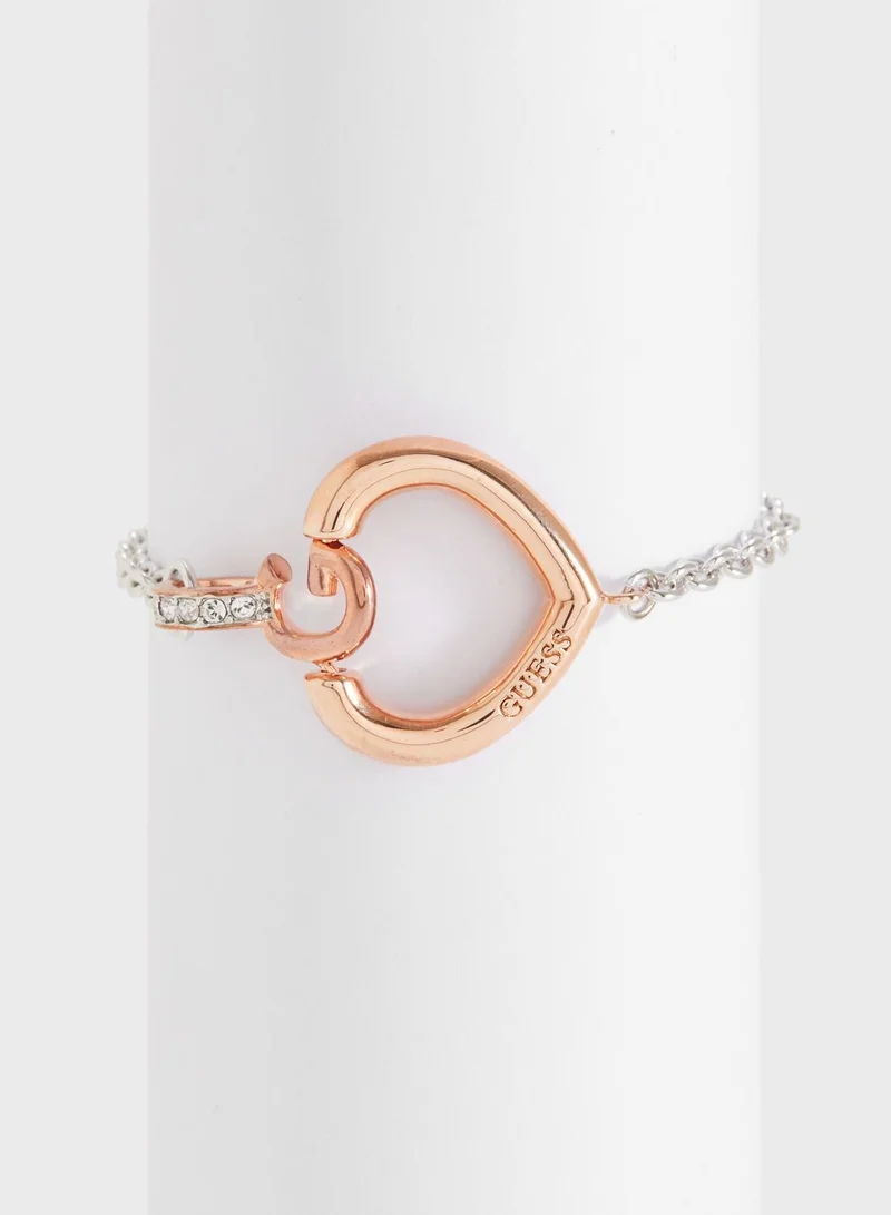 GUESS B-Bold G Heart Bracelet