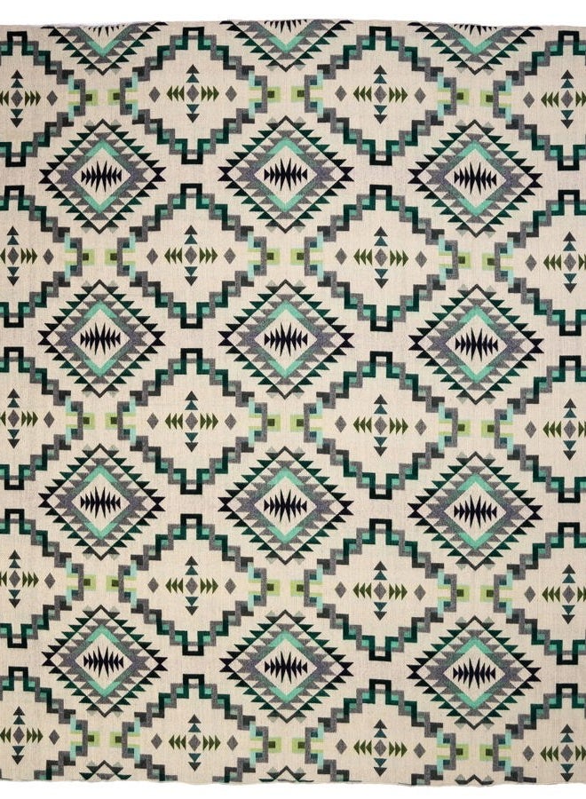 QISU Wool Blanket Throw | Large, Beautiful, Warm, Variegated, Handmade in Ecuador by Local Artisans |94″ x 78″| Ultra-Soft, Hypoallergenic & Breathable | Non-Itchy or Scratchy Fabric (Shamrock Star) - Image 3