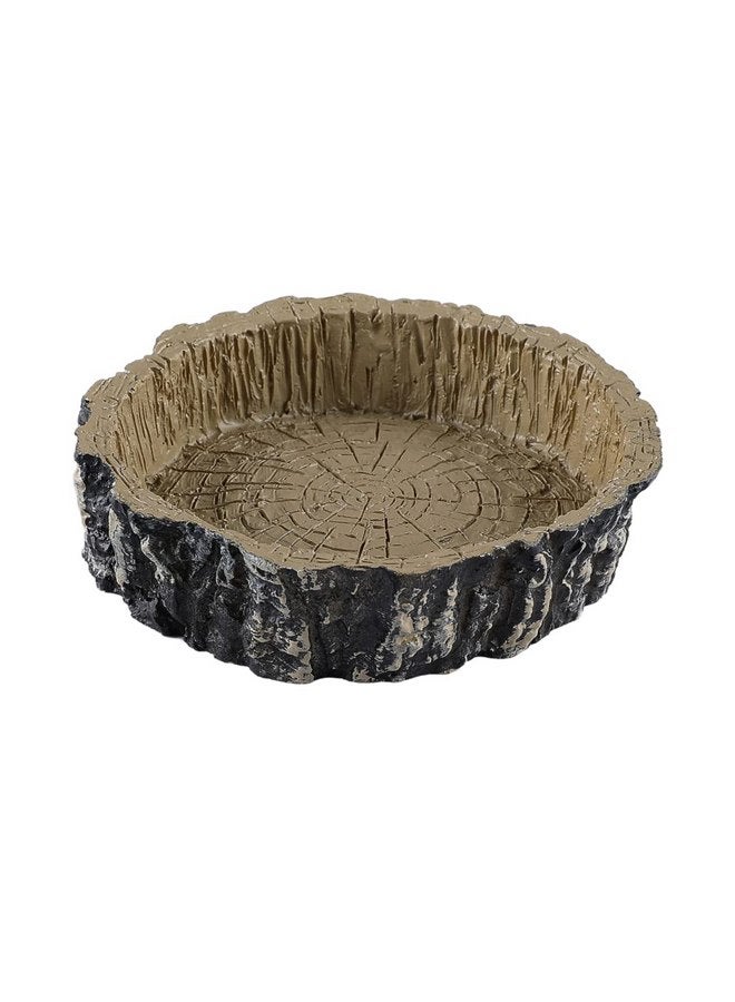 Generic Tree Trunk Food/Water Dish for Amphibians, Reptiles and Other Little Critters, Made from Premium Non-Toxic Resin - Small Size  - Image 1