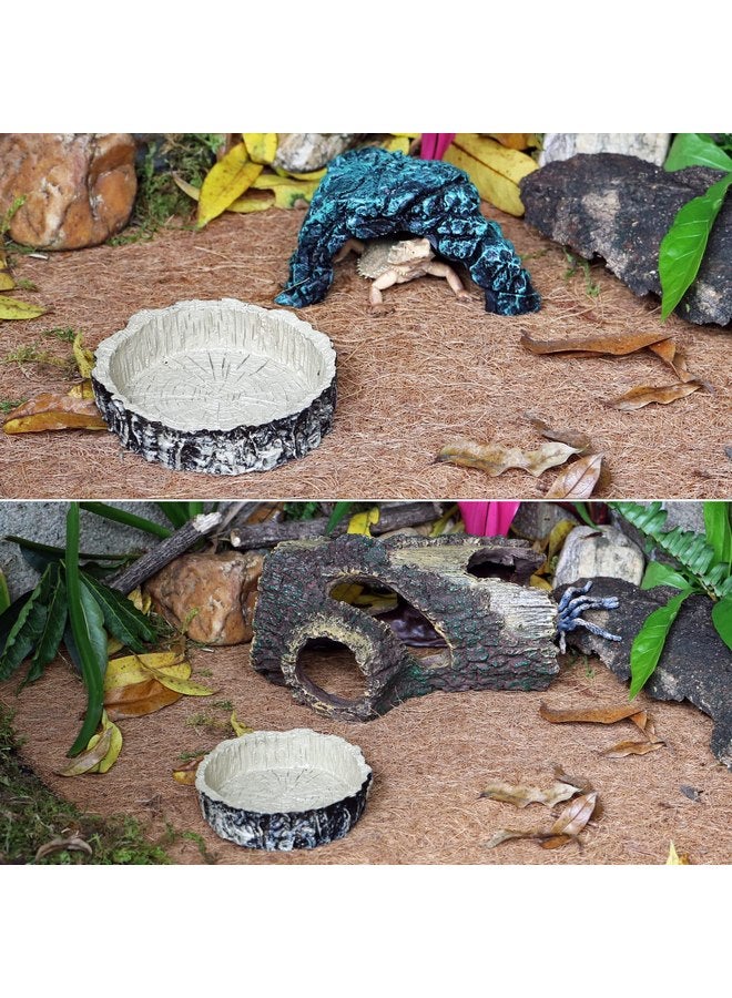 Generic Tree Trunk Food/Water Dish for Amphibians, Reptiles and Other Little Critters, Made from Premium Non-Toxic Resin - Small Size  - Image 4