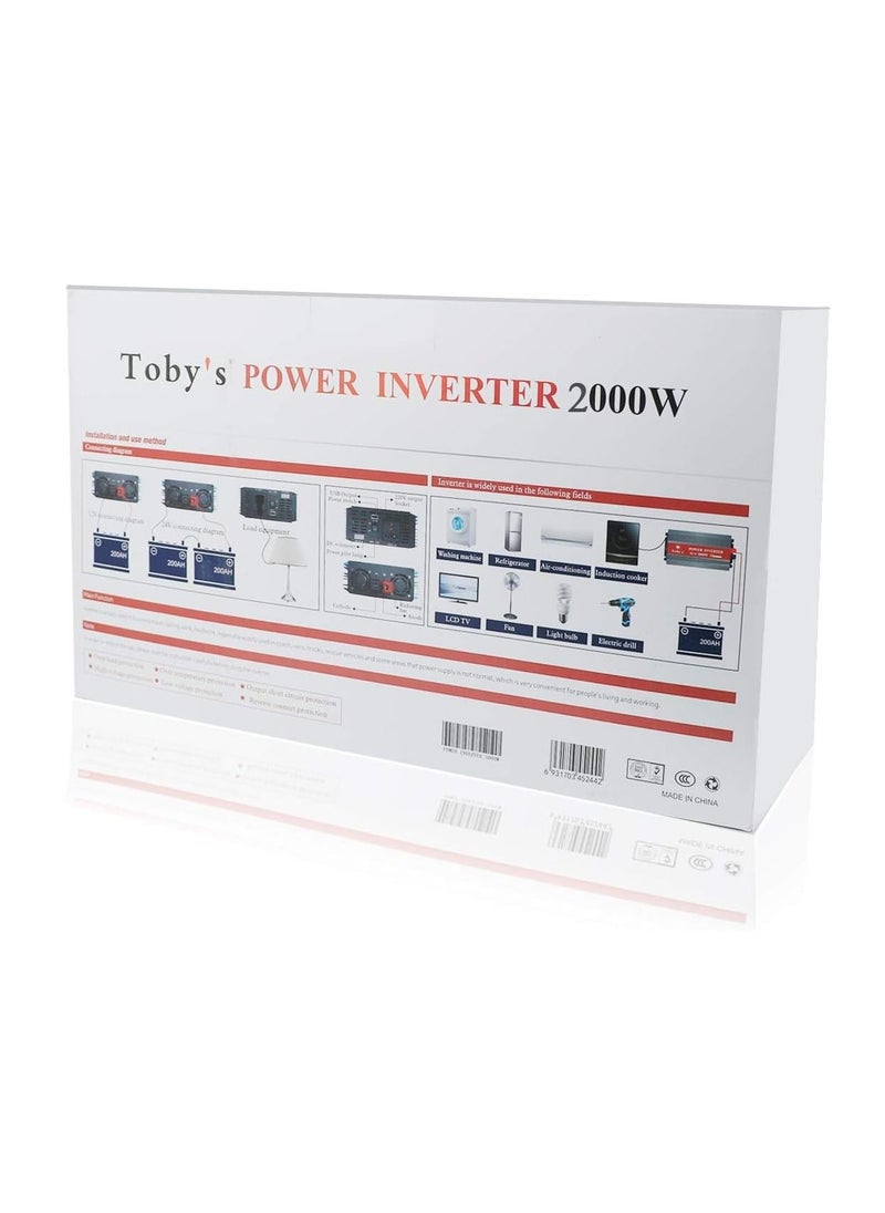 توبيز توبي 2000 واط سيارة العاكس DC 12V إلى AC 220V السيارات الجهد المحول  - Image 5