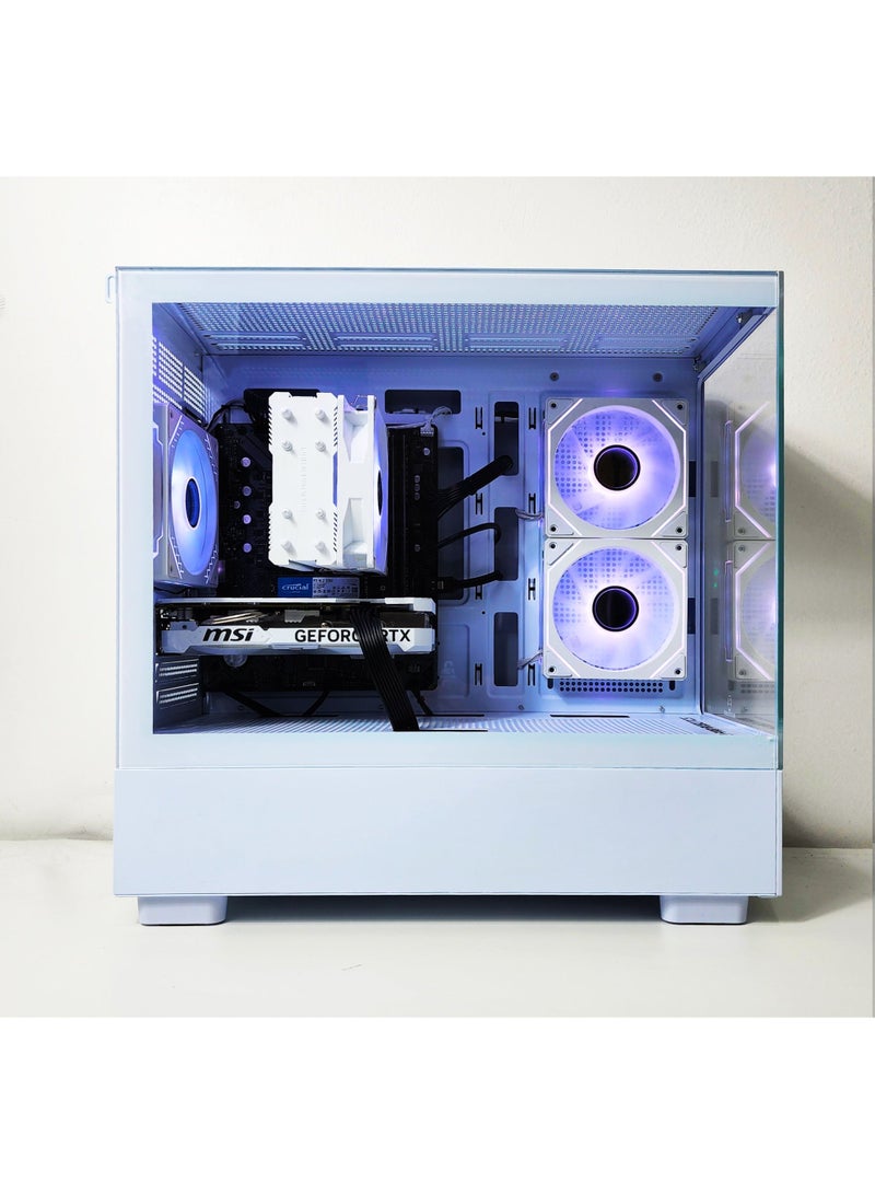 2 FAR ROBOTICS T-400 White - AMD Ryzen 5 5600 | RTX 5060 | 16GB DDR4 | 1TB NVME M.2 SSD | Windows 11 pro | 1 Year Warranty | WIFI | Bluetooth [T-451] white - Image 1
