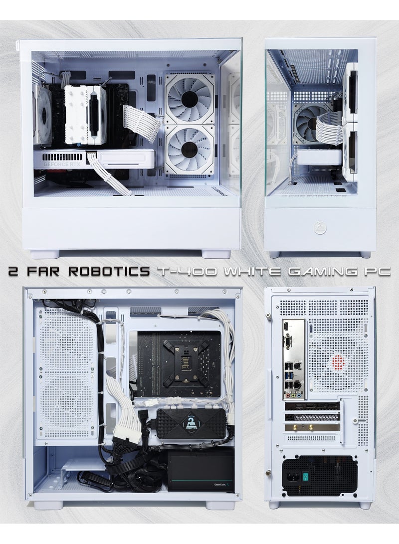 2 FAR ROBOTICS T-400 White - AMD Ryzen 5 5600 | RTX 5060 | 16GB DDR4 | 1TB NVME M.2 SSD | Windows 11 pro | 1 Year Warranty | WIFI | Bluetooth [T-451] white - Image 2