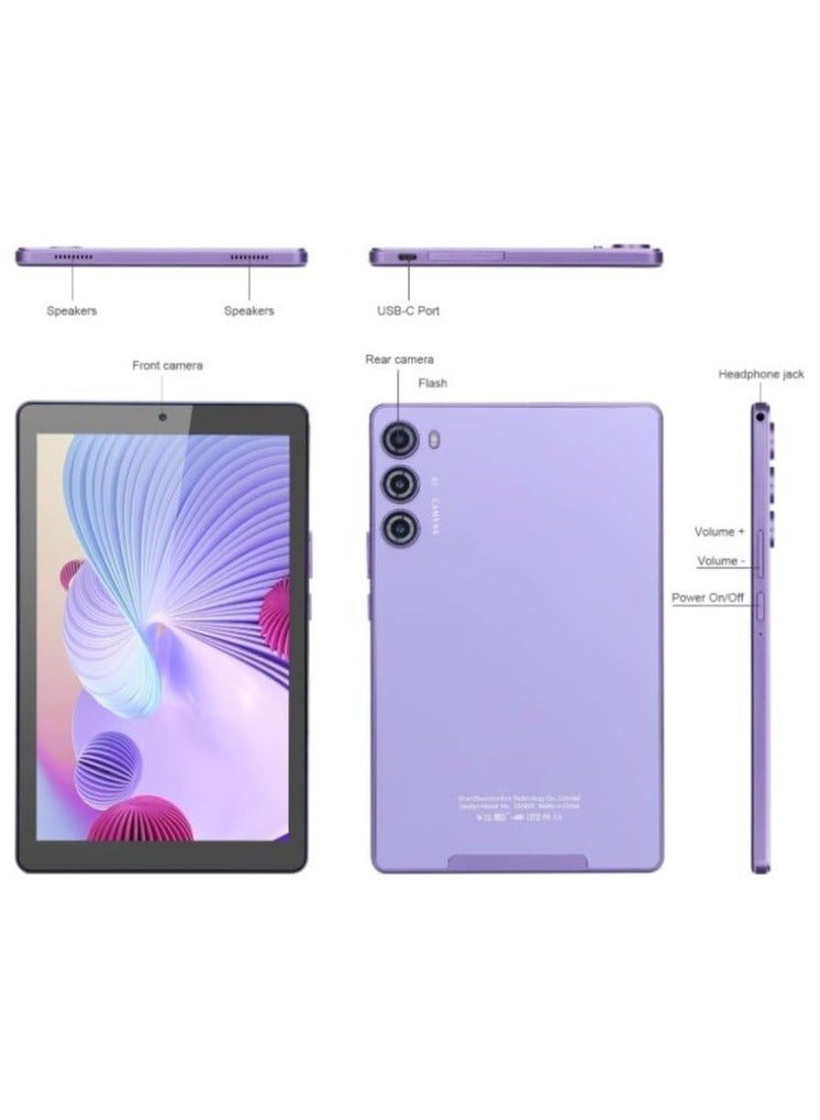 REBENUO 9" Smart Tablet PC Android Kids Tab IPS Display Single SIM 5G LTE 8GB RAM 256GB ROM WiFi Zoom and Tiktok Supported with Protective Case (Purple) - Image 2
