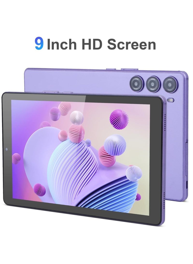 REBENUO 9" Smart Tablet PC Android Kids Tab IPS Display Single SIM 5G LTE 8GB RAM 256GB ROM WiFi Zoom and Tiktok Supported with Protective Case (Purple) - Image 3