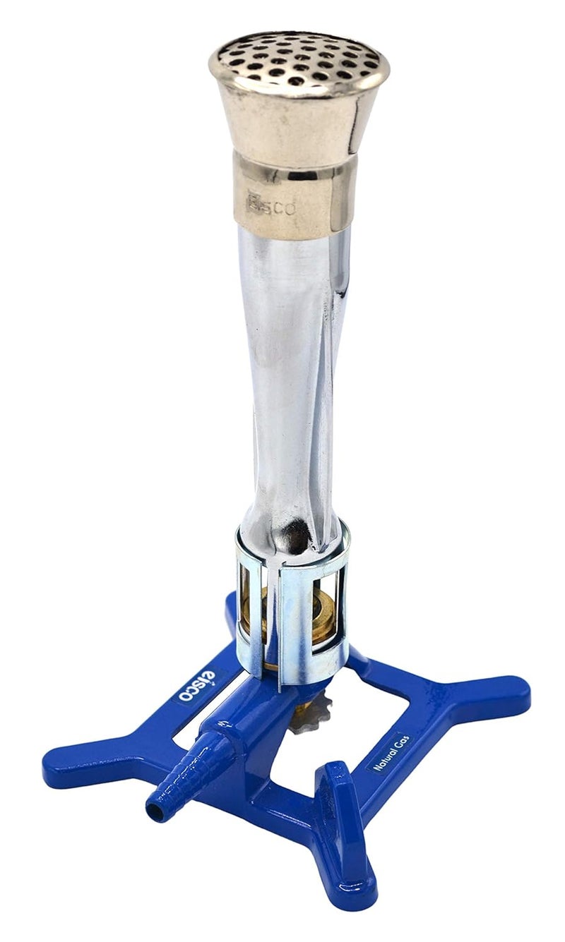 EISCO Meker Bunsen Burner, Natural Gas - Flow Control, Flame Stabilizer, Air Adjustable Cast Iron StabiliBase, Anti-Tip Design with Handle Suitable for use- Labs - Image 3