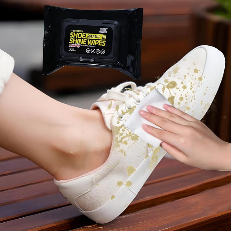 Quick Cleaning Shoe Wipes for All Shoes 60 Pcs | Instant Dirt & Stain Remover for Sneakers White Shoes, Canvas, Leather & Sports Shoes - Image 3