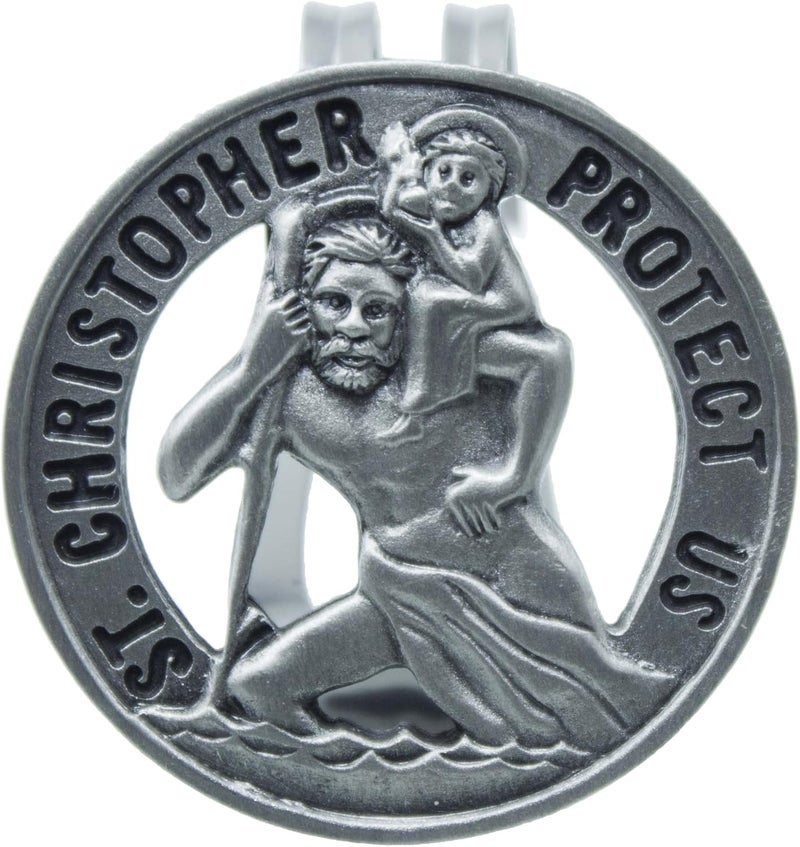 Cathedral Art Auto Visor Clip, St. Christopher
