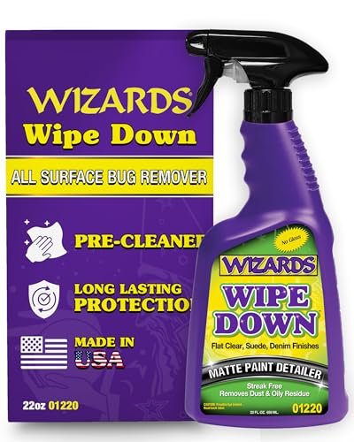Wizards Wipe Down Quick Detailer Spray Matte Finish Cleaning Solution Effortless OnTheGo Detailing for Flat Suede and Denim Surfaces Professional Auto and Motorcycle Care Essential 22 Oz - Image 1