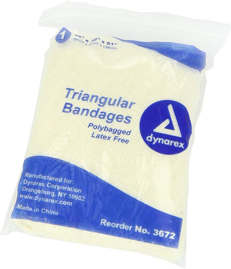 Dynarex Triangular Bandage 36in W x 51in L PK12 - Image 3